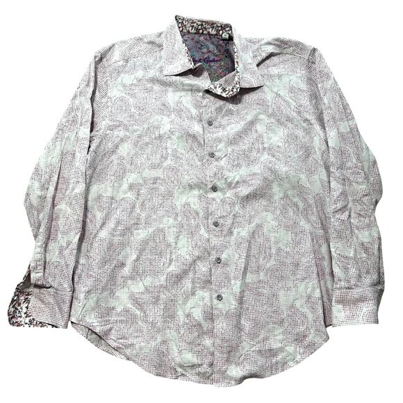 Robert Graham Men's Sz XL Long Sleeve Button-Up Shirt Pink/White - Picture 1 of 8